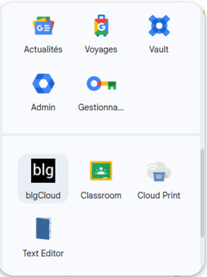 Authentification - SAML - SAML Google Workspace et blgCloud