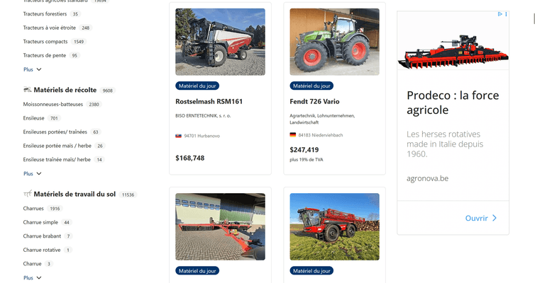 Places de marché - Matériel agricole - TRACTOR POOL